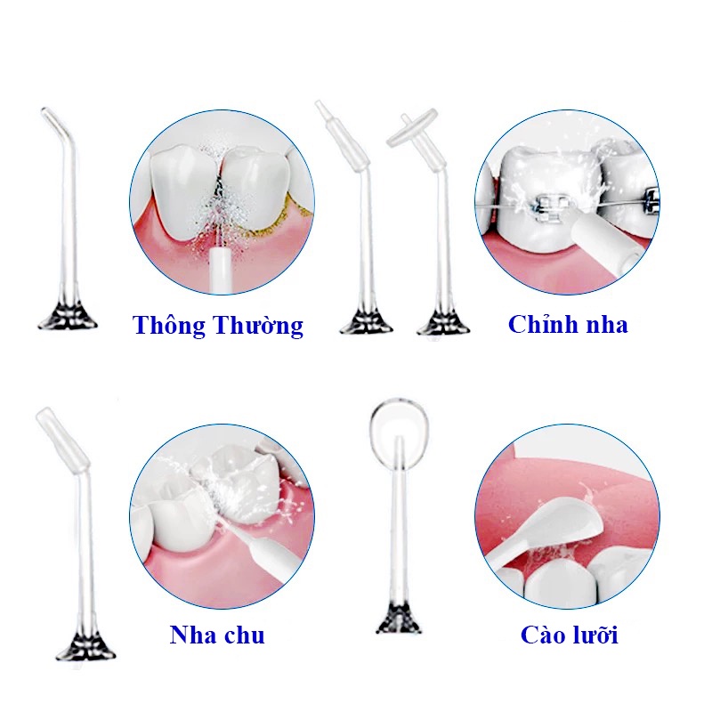 Máy tăm nước cầm tay Alpha Dental cao cấp vệ sinh răng miệng ATETA AT20