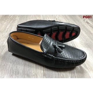 Giày Da Nam Cao Cấp PG01Đen/ Đỏ/ Xanh