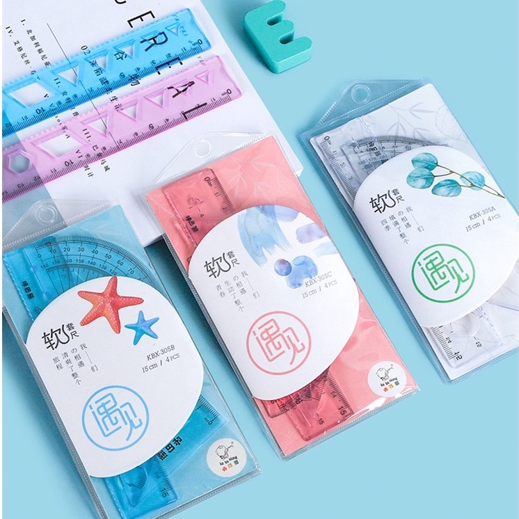 Thước Mềm Đa Chức Năng Hình Gợn Sóng Cho Học Sinh