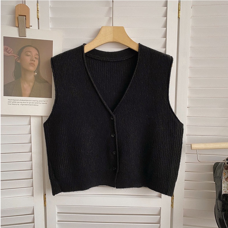 Áo Cardigan Dệt Kim Cổ Chữ V Màu Trơn Phong Cách Hàn Quốc Thời Trang Mùa Thu Mới Cho Nữ