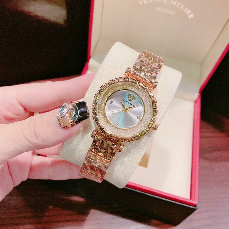 Đồng hồ nữ đẹp versace dây thép không gỉ, thẻ bảo hành 12 tháng - Dongho.versace