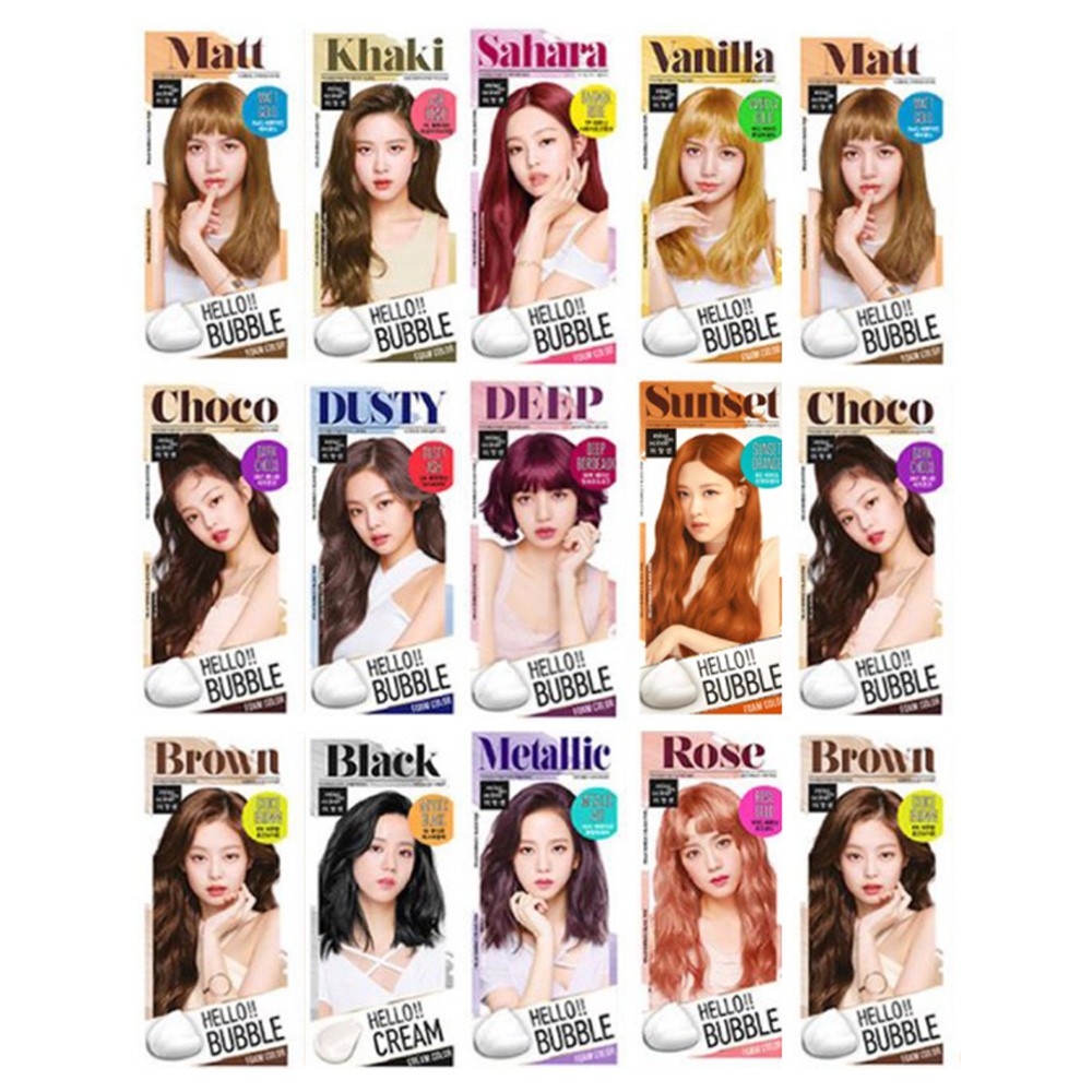 Thuốc nhuộm tóc dạng bọt bong bóng Mise En Scene Hello Bubble x BlackPink
