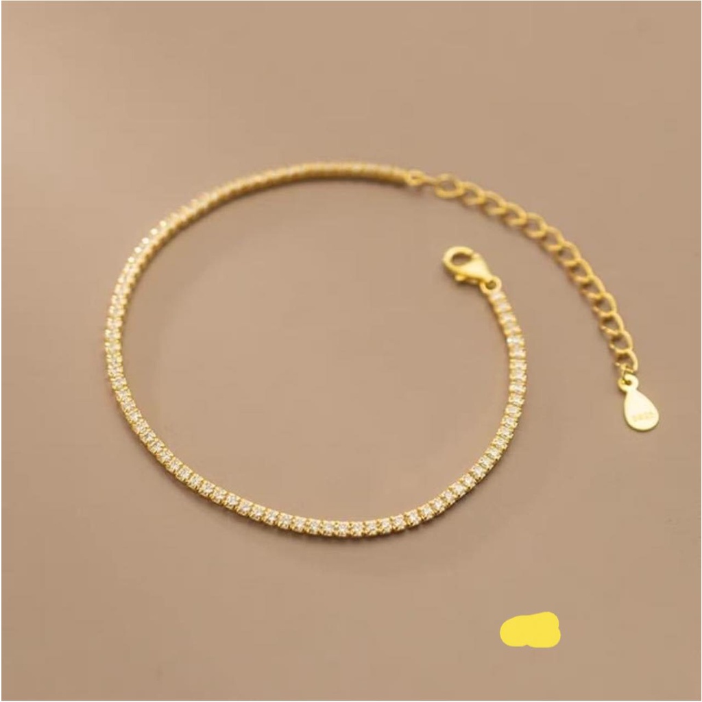 lắc tay dải đá nhỏ bạc ta