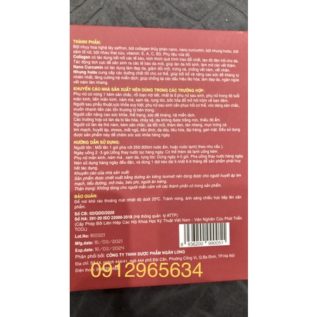 Bột Nhụy hoa nghệ tây Collagen Nano giúp đẹp da nâng cao sức khoẻ