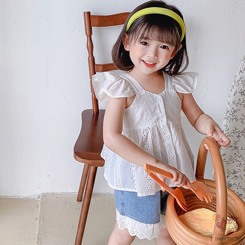 Áo Sát Nách In Hoa Thời Trang Hàn Quốc Xinh Xắn Cho Bé Gái