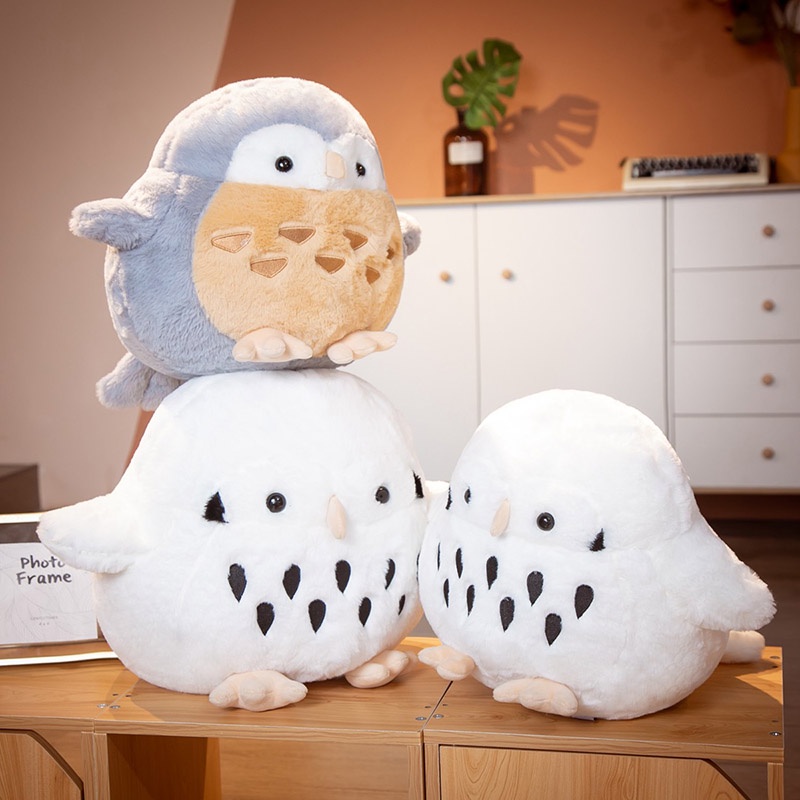 Cú Nhồi Bông Mềm Mại 35cm 41cm Trang Trí Phòng Bé