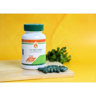 Tảo xoắn Hira Spirulina nguyên chất 100% hộp 120 viên nang cứng