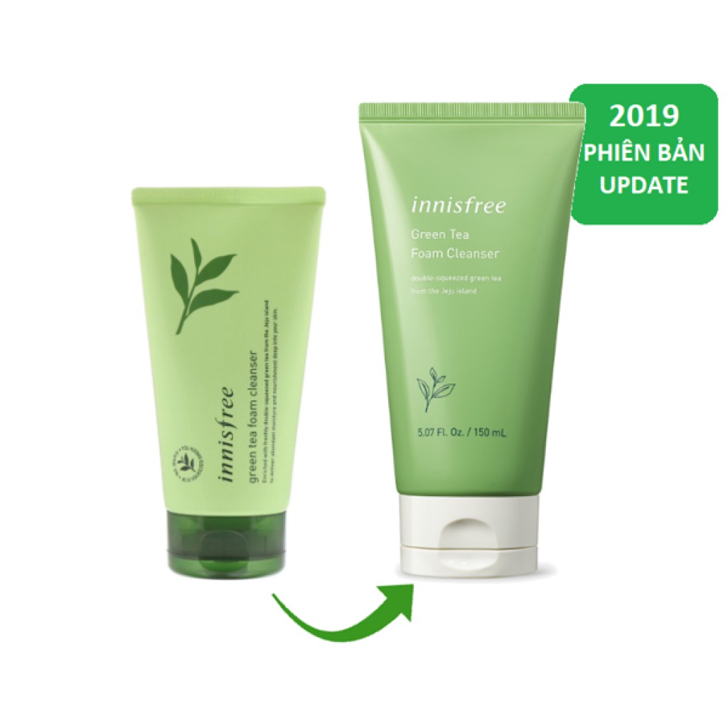 Sữa Rửa Mặt 💖FREESHIP💖 Sữa Rửa Mặt Trà Xanh Innisfree Green Tea Foam Cleanser 150ml