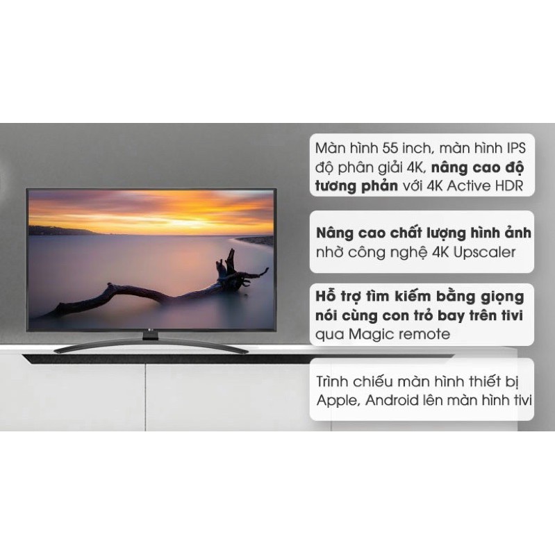 Smart tivi LG 4K 55 inch 55UM7600PTA.MODEL2019( Hàng tồn kho Bảo hành chính hãng 2 năm)