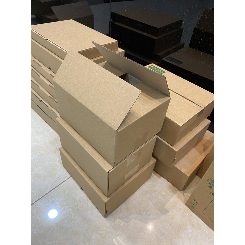 Hộp 25x20x12 cm - 20 hộp carton TRƠN giá rẻ siêu dày 2 đáy