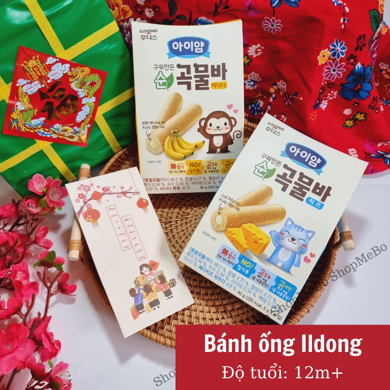 BÁNH ỐNG/ BÁNH QUẾ ĂN DẶM NGŨ CỐC ILDONG 40g