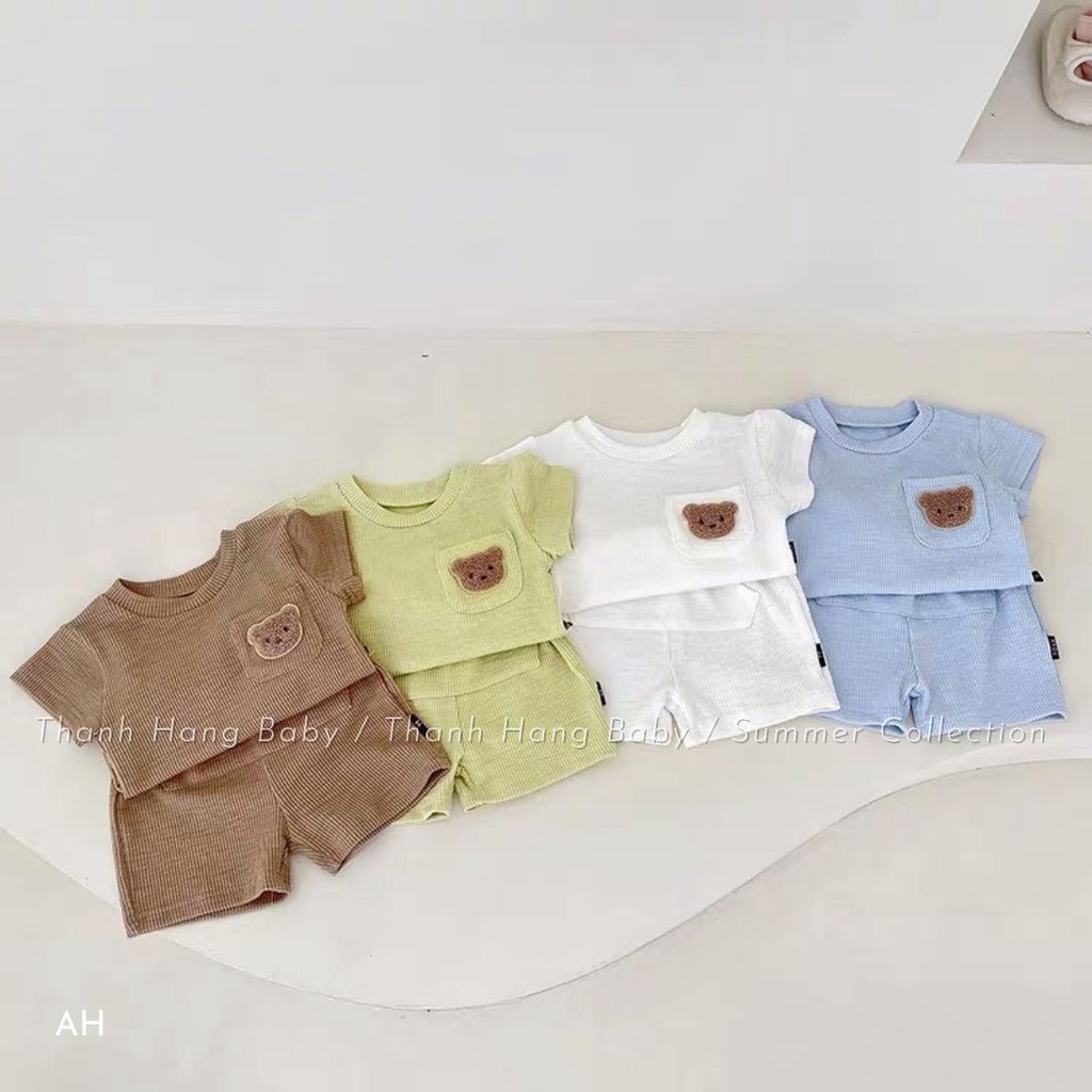 Bộ quần áo trẻ em, quần áo cộc tay cho bé trai bé gái thanh hằng Baby 7 kg đến 15 kg