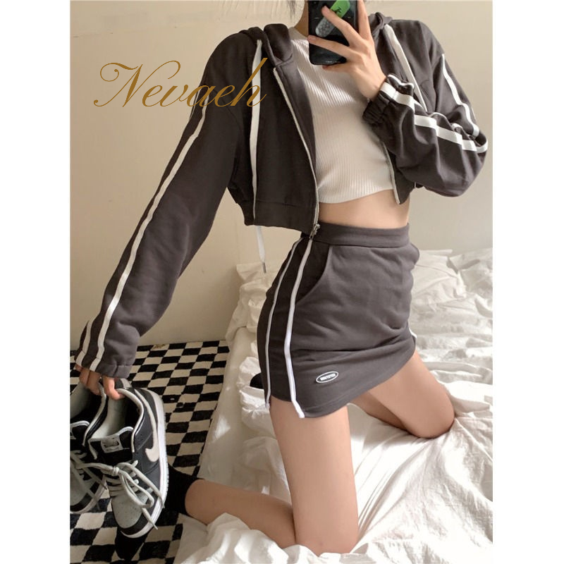 Set Đồ Thể Thao Gồm Áo sweater Và Chân Váy Thời Trang Mùa Thu 2022 Cho Nữ