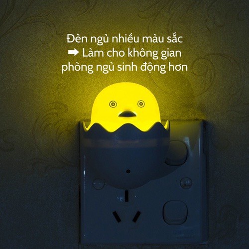 Đèn Ngủ Cảm Ứng Hình Gà Con Siêu Dễ Thương