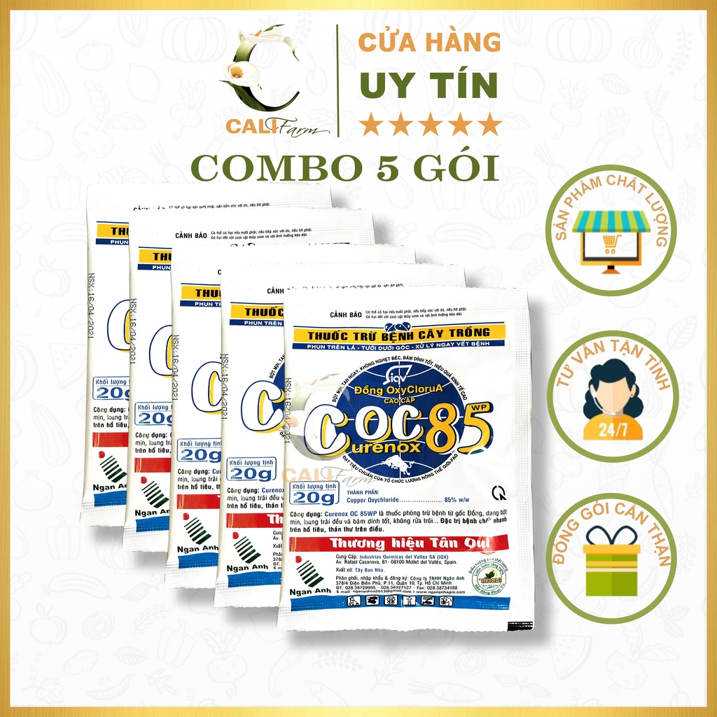 [COMBO 5] Thuốc trừ nấm bệnh COC 85 gói 20g [sieutietkiem]