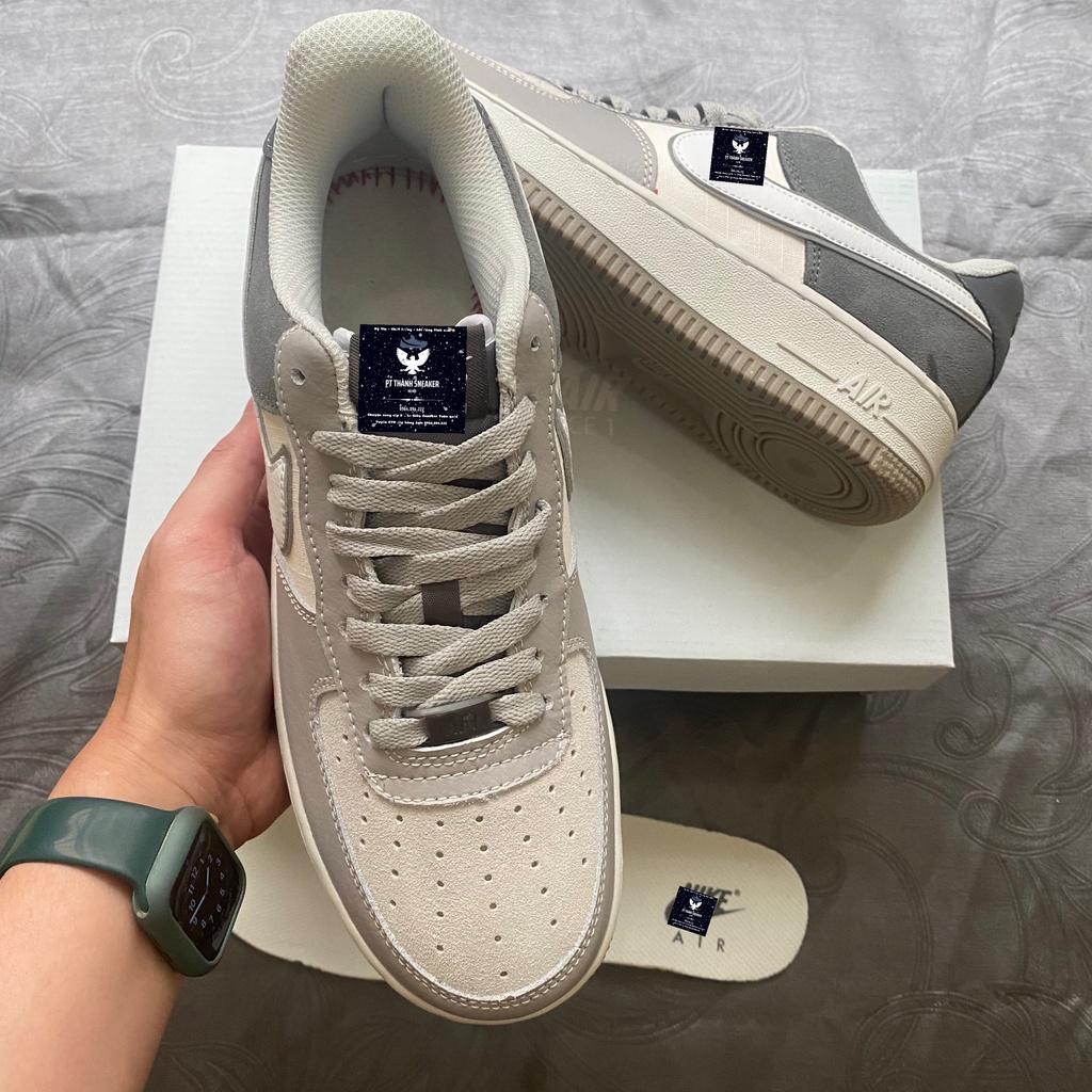 Giày Air Force 1  Giầy AF1 xám lông chuột Hàng Đẹp Full Box Đủ Size từ 36_43 cho nam và nữ