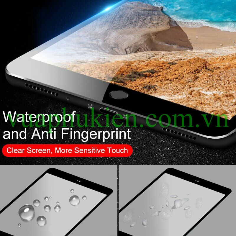 Kính cường lực 10D cho iPad Mini 1/2/3/4/5/6, iPad Air/Gen 8 10.2" 2018/2019, Pro 9.7/10.5/11/12.9 inch M1