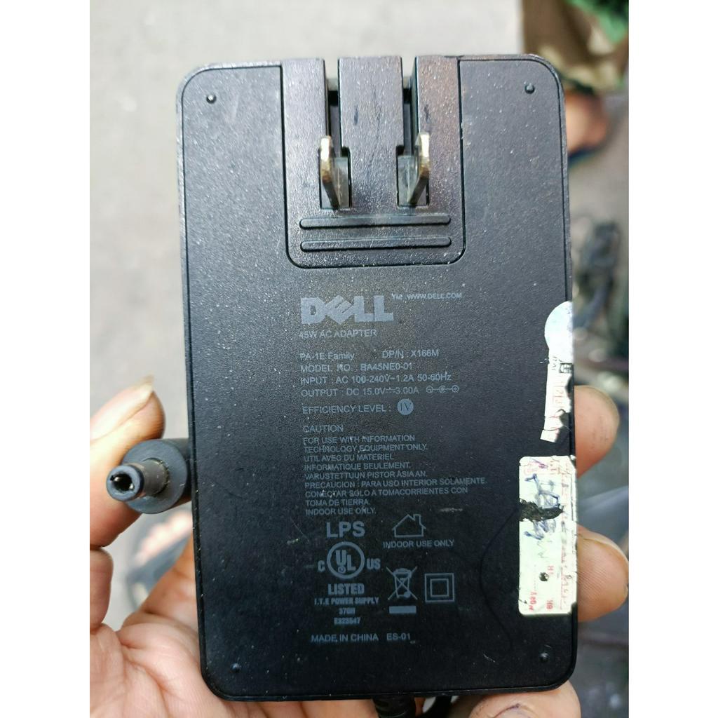 CHÍNH HÃNG_SP ĐÃ QUA SD Sạc nguồn adapter laptop DELL 15V – 3A chân nhỏ kèm dây nguồn
