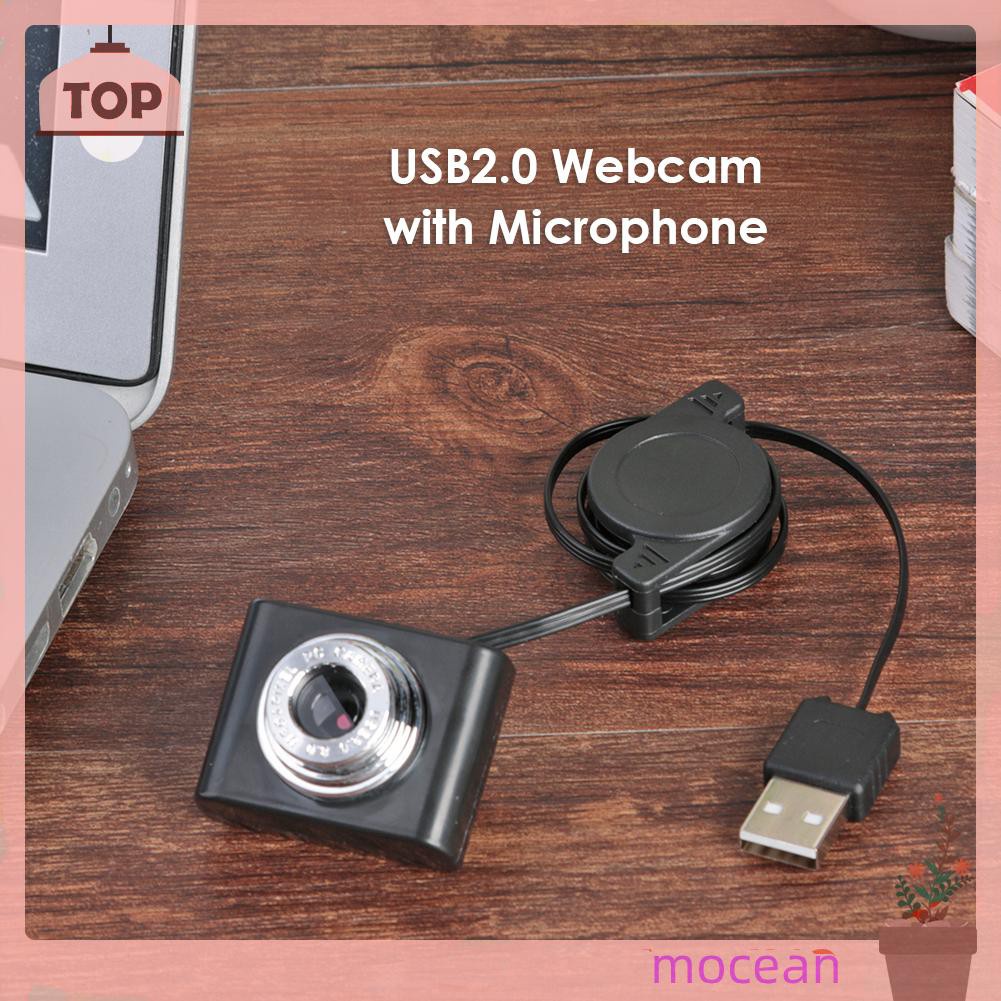 Mocean Laptop Desktop USB Webcam Clip Web Camera with Microphone for Live Online