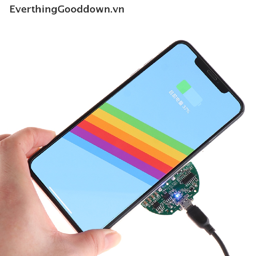 Bảng Mạch Sạc Nhanh Qi Không Dây 10W + Dây Cáp Sạc
