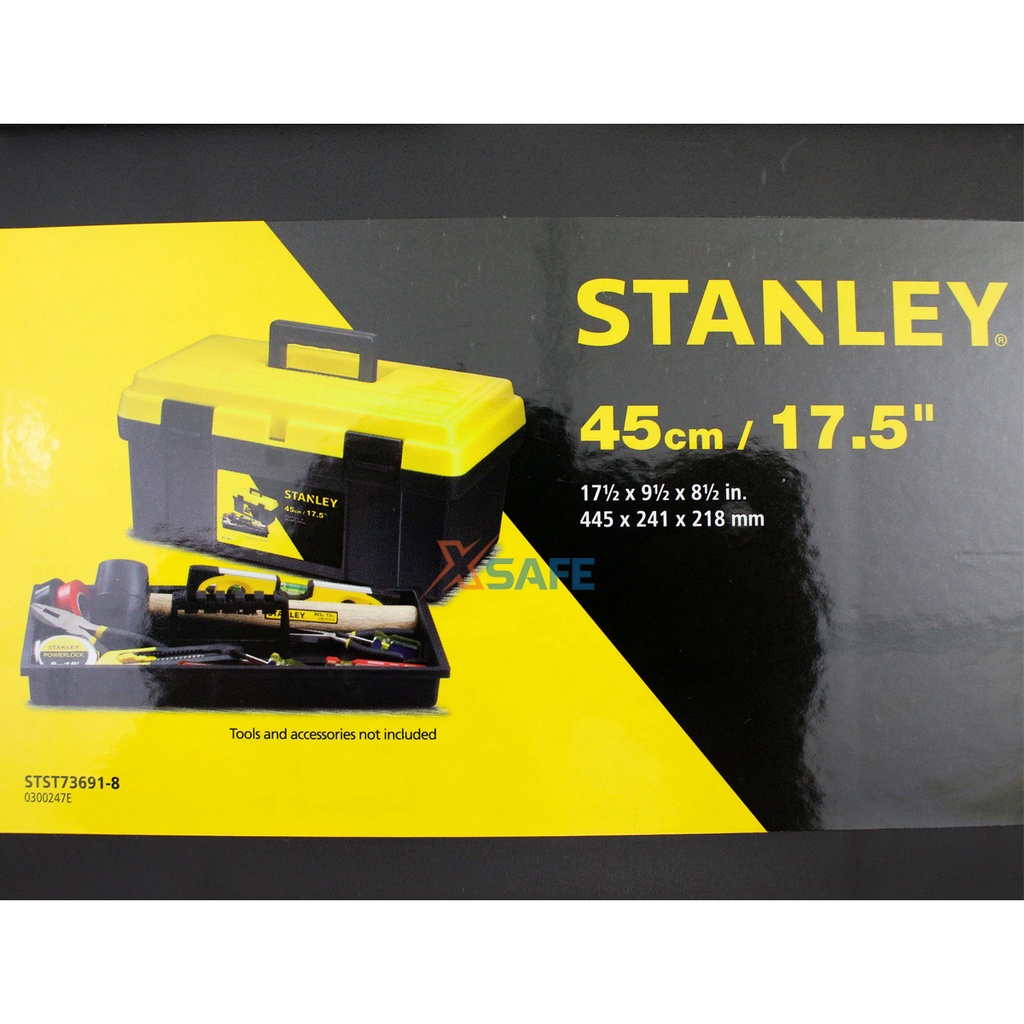 Hộp dụng cụ STANLEY STST73691-8 17,5 inch Hộp cầm tay mỏng không thấm nước, thùng nhẹ - Chính hãng