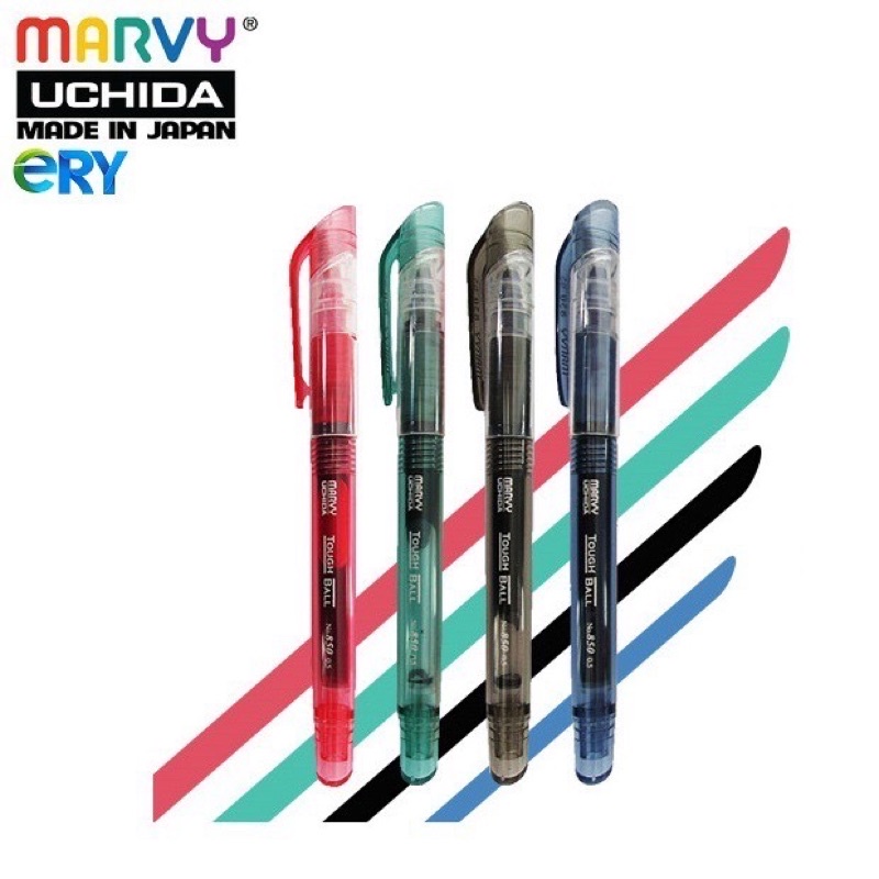 Bút bi nước gel Marvy Tough Ball 850 nét 0.5mm nhiều màu.