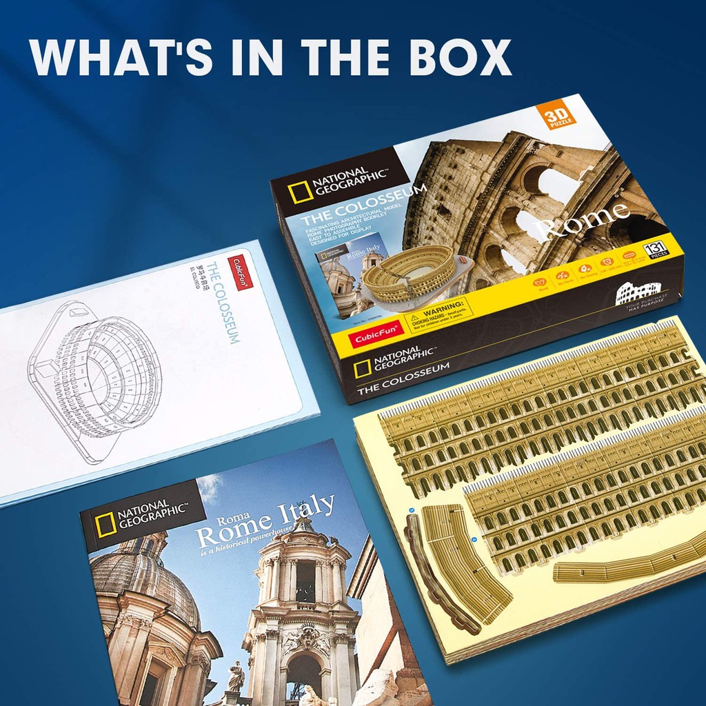Mô hình giấy 3D CubicFun - Đấu Trường La Mã dòng National Geographic DS0976h