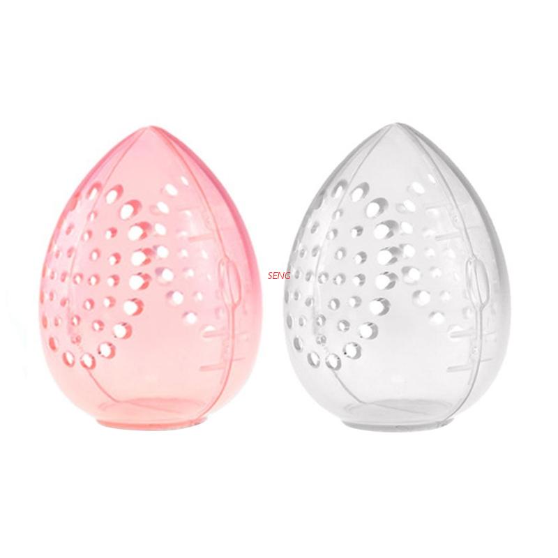 Hộp Đựng Mút Trang Điểm Nhiều Lỗ Trong Suốt Chống Ẩm Tiện Dụng