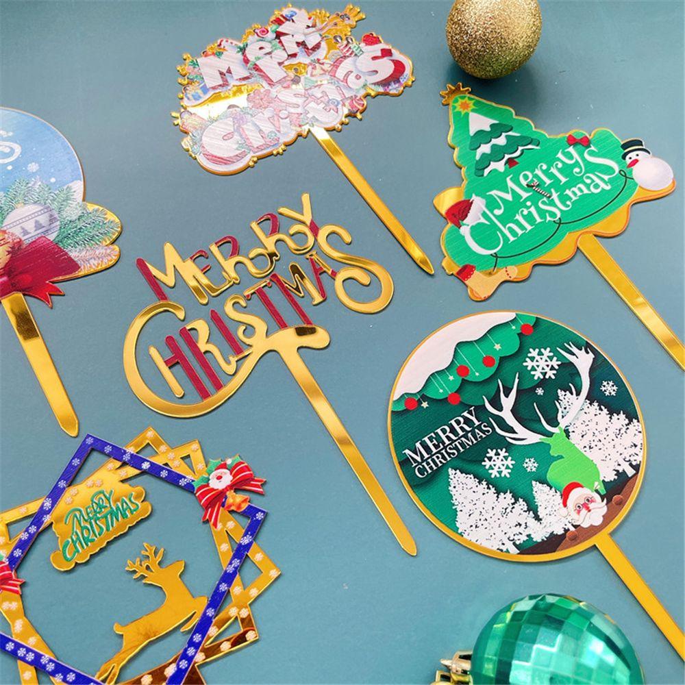 YNATURAL Phụ Kiện Trang Trí Bánh Kem Chữ Merry Christmas