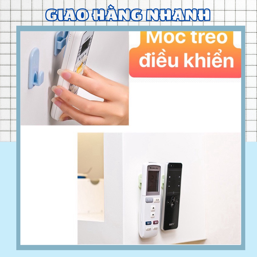 Bộ 2 Móc Dán Cố Định Treo Điều Khiển, Đồ Vật Dính Tường Cao Cấp 88112 Shop Giao Hàng Nhanh 88