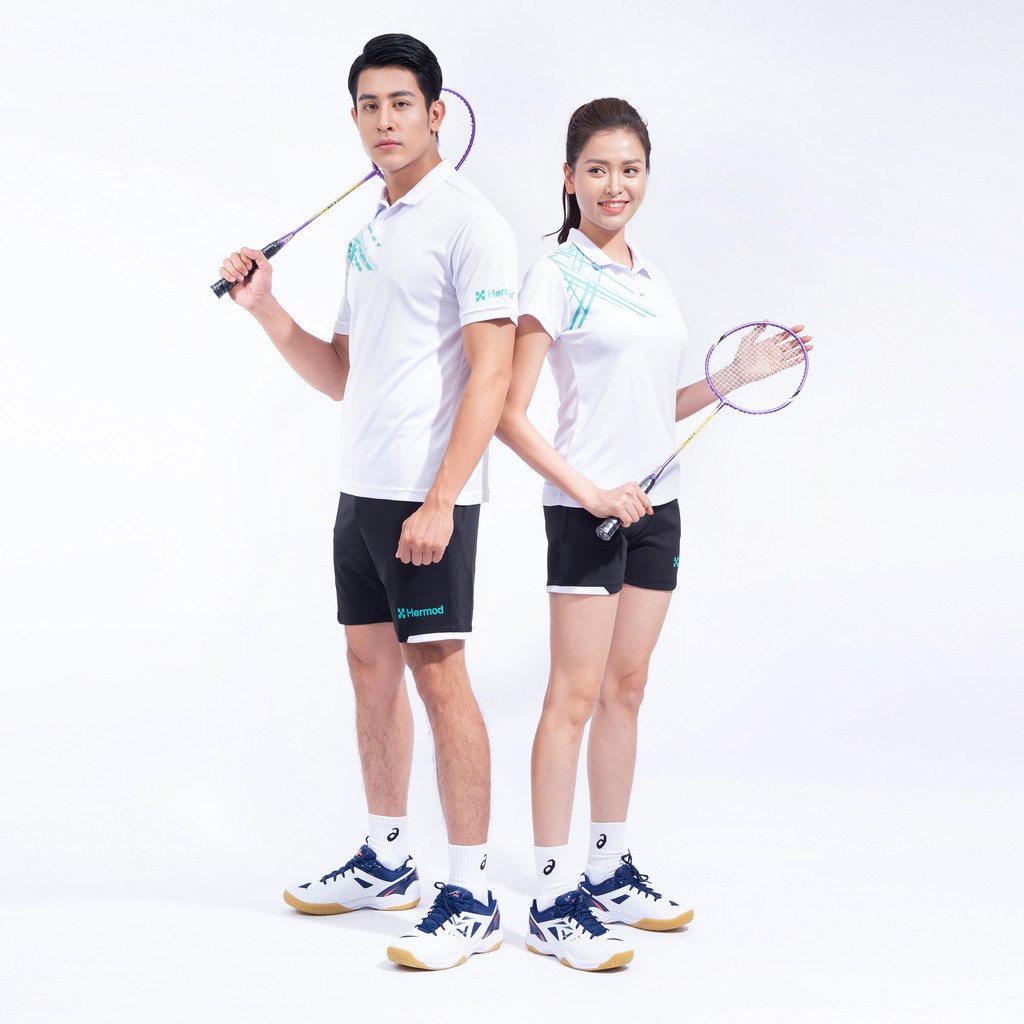 Áo Thể Thao Nữ HERMOD Tennis, Cầu Lông, Bóng Chuyền, Vải Co Dãn, Thoáng Mát, Thấm Hút B01TRANG