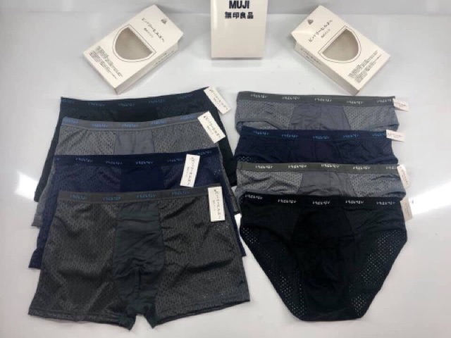 Quần lót nam Nhật boxer đùi Thông Hơi Xuất Dư Cao cấp cotton Thoáng Mát