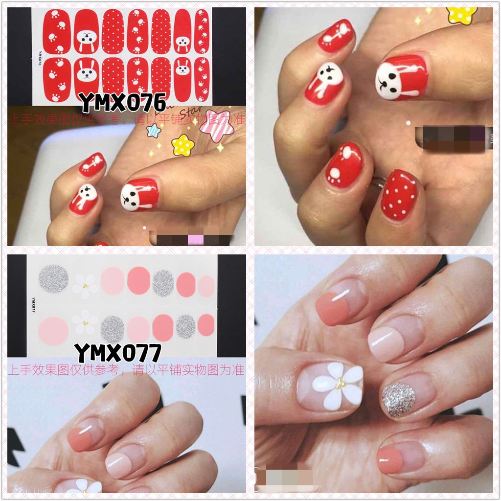 Sticker dán móng tay 3D họa tiết hoạt hình chống nước