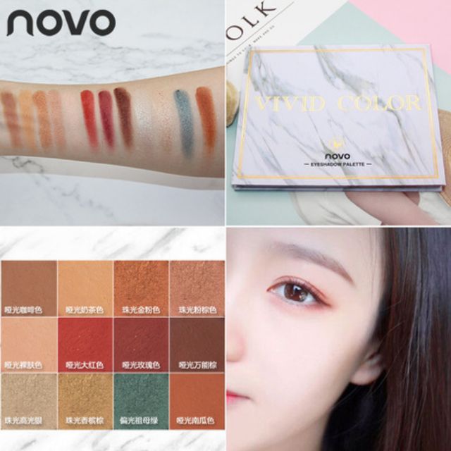 PHẤN MẮT NOVO VIVID COLOR 12 Ô | BigBuy360 - bigbuy360.vn
