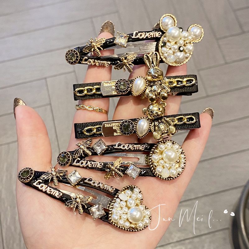 8CM - KẸP MỎ VỊT/ KẸP BẤM VINTAGE HÀN QUỐC - 1 CÂY