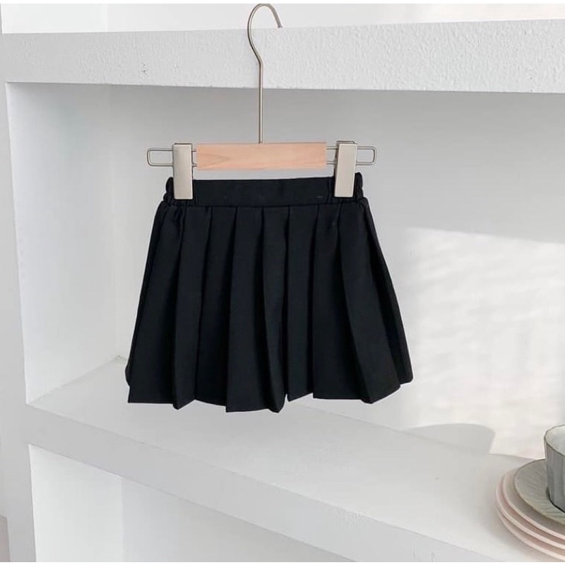 Chân Váy Xếp Ly Bé Gái Xinh Xắn Chất Umi 2 Màu Đen -Trắng - Nhà Cam