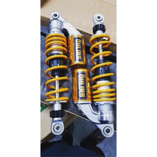 Phuộc ohlins bình dầu(Bự) gắn xe Dream Wave Axelo elegant Fu Cub Charly..
