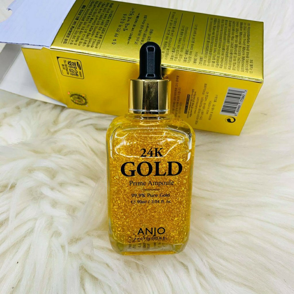 Tinh chất dưỡng da chống lão hóa vàng Anjo 24K Gold Prime Ampoule 90ml - 99,9% VANG 24K NGUYÊN CHẤT