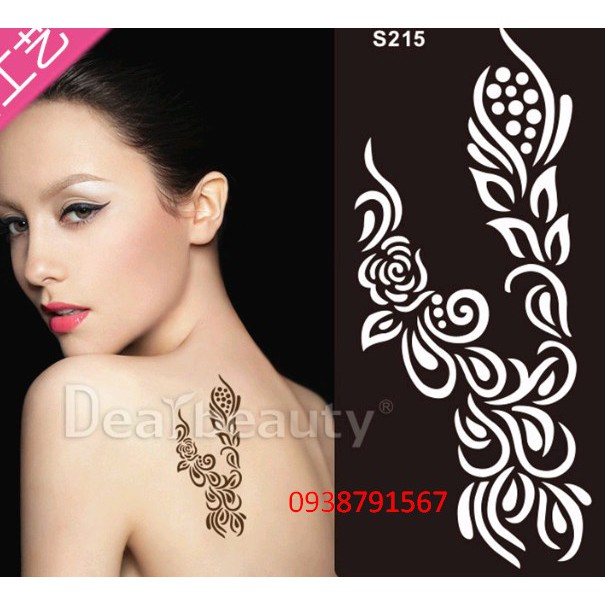 Khuôn vẽ henna, hình xăm mẫu mới kiểu ẩn độ
