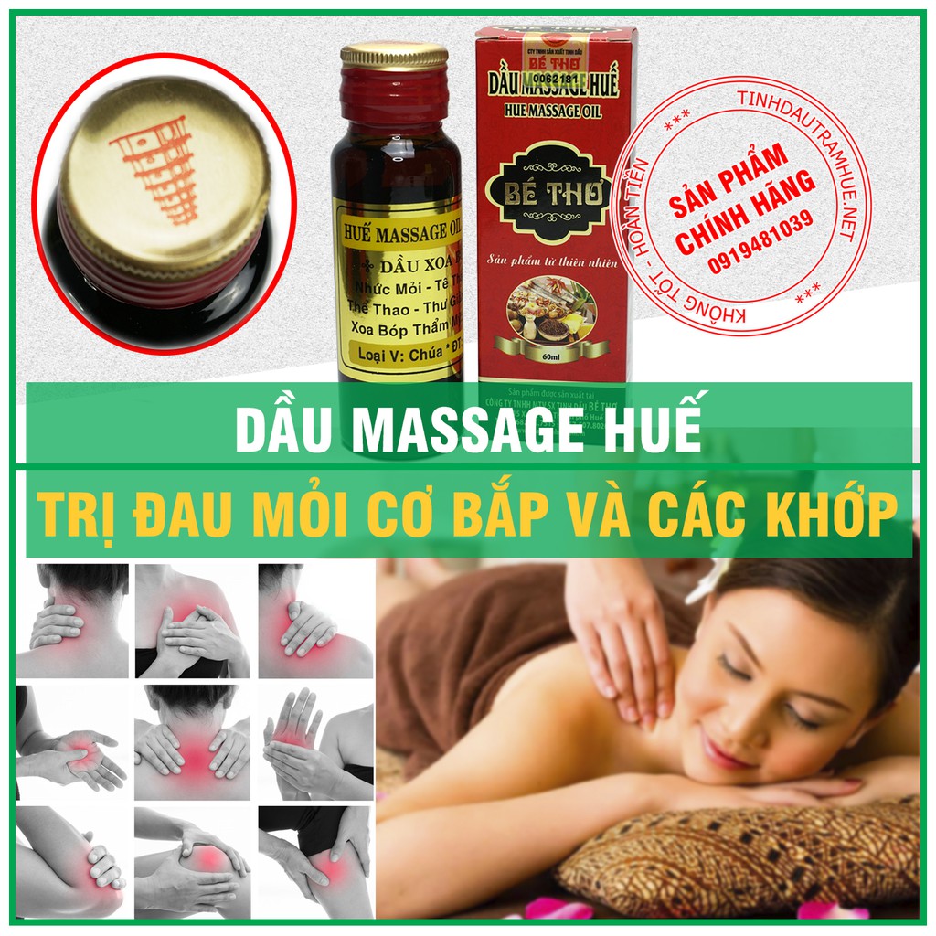 DẦU MASSAGE HUẾ - THƯƠNG HIỆU BÉ THƠ [CHÍNH HÃNG]