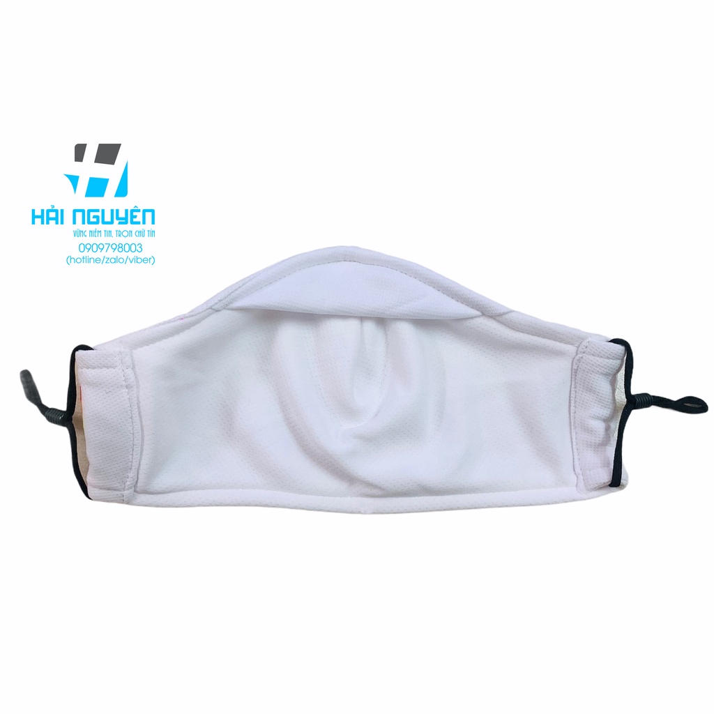 Khẩu trang vải kháng khuẩn 3 lớp in cầu vòng 7 sắc