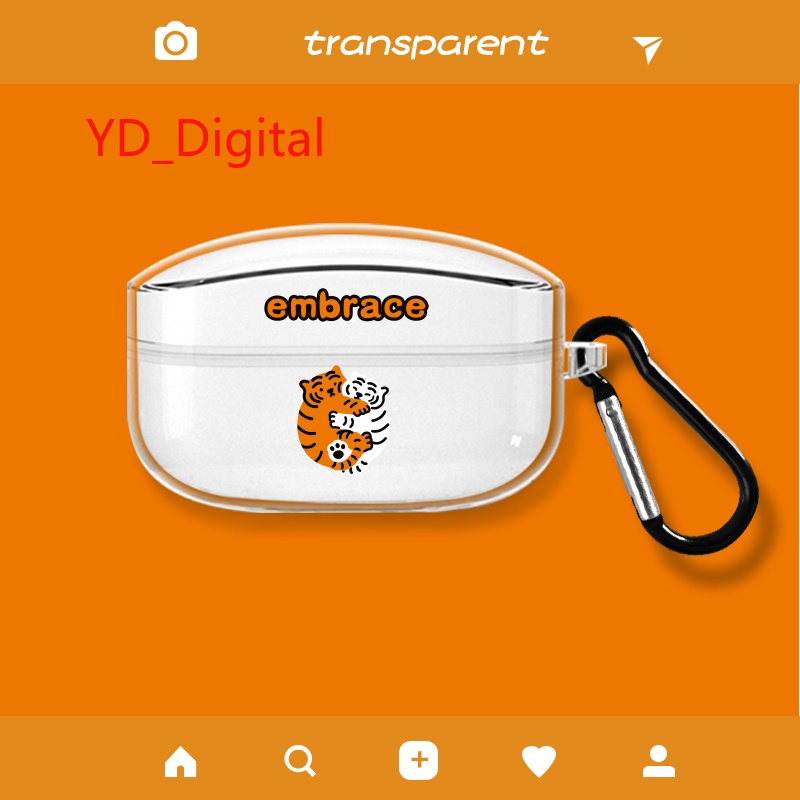 Vỏ bảo vệ hộp sạc tai nghe Sony WF-C500/WF-1000XM4 2022 Bluetooth không dây chống rơi giảm tiếng ồn hình hổ hoạt hình