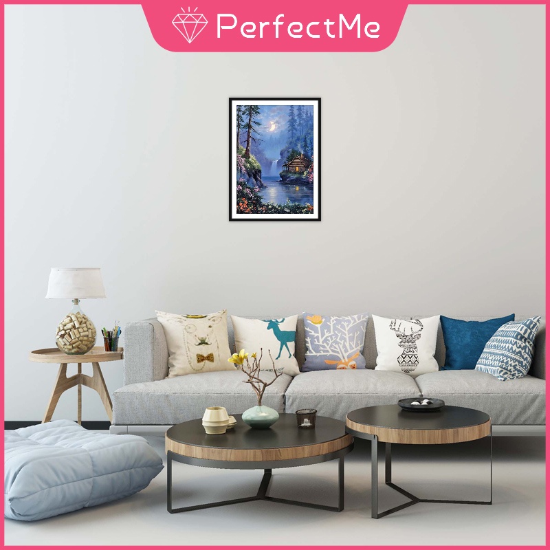 Bộ tranh đính đá 5D họa tiết phong cảnh độc đáo DIY dùng trang trí nhà cửa