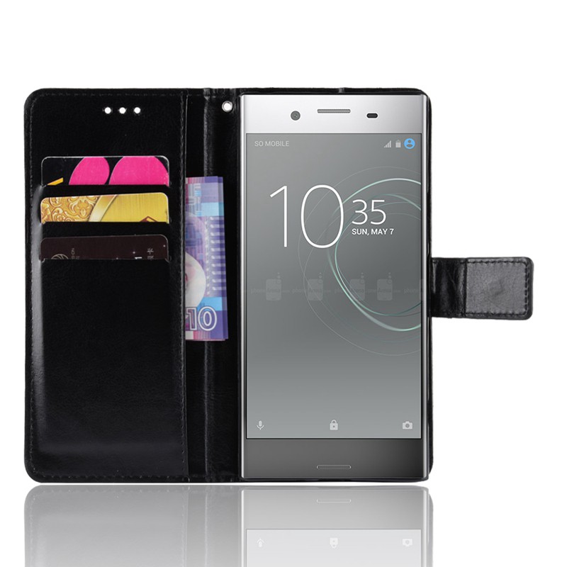 Bao da điện thoại nắp lật màu trơn tao nhã lịch sự dành cho Sony Xperia XZ Premium