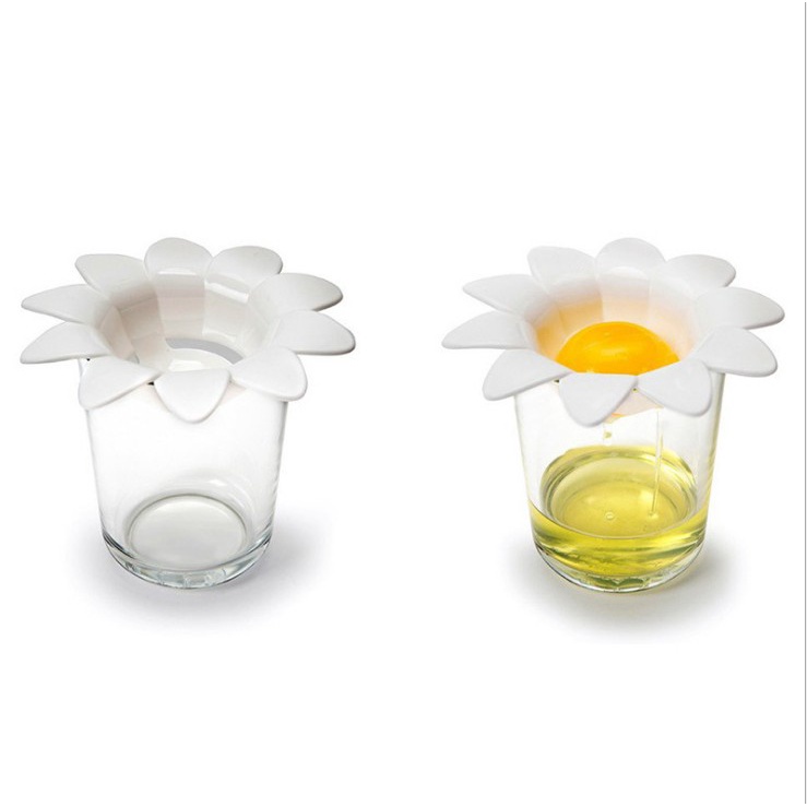 Dụng Cụ Tách Lòng Đỏ Trứng Gà Bằng Nhựa Hình Hoa Cúc Dễ Thương