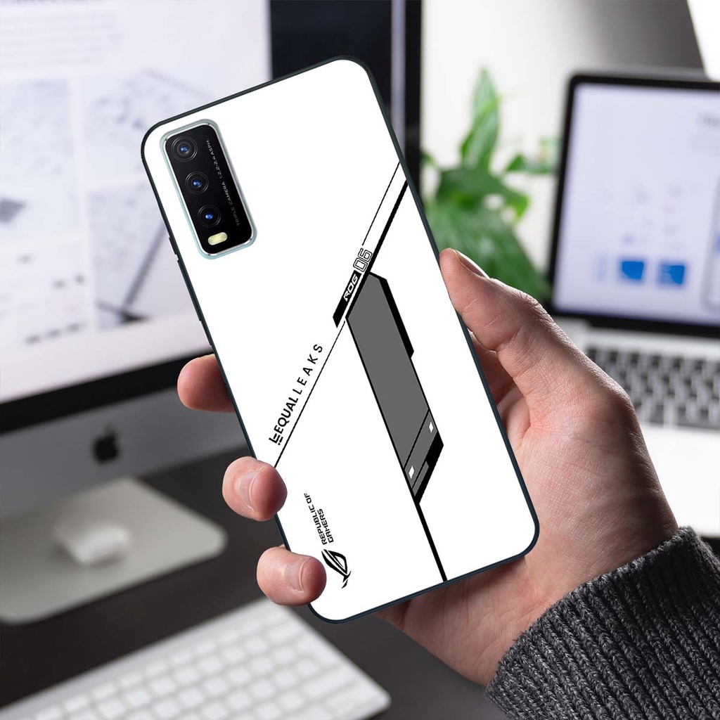 Ốp lưng điện thoại Vivo Y12s, Y20, Y20s - Republic of Gamers, chất liệu kính cường lực