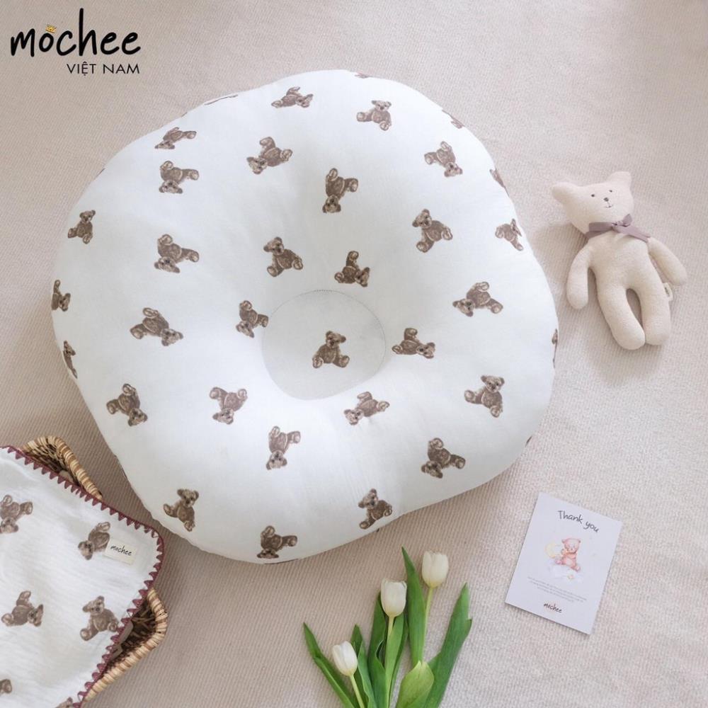 [CHÍNH HÃNG 100%] Gối Chống Trào Ngược MUSLIN Mochee An Toàn Cho Bé