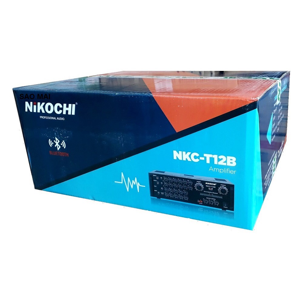 Amply Bluetooth Ampli karaoke nghe nhạc NIKOCHI T12B - Hàng chính hãng cao cấp