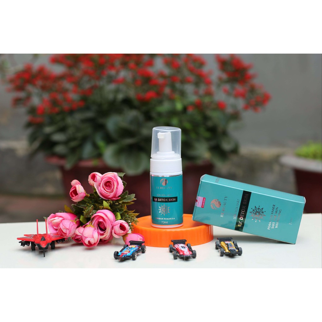 ✨Sữa Rửa Mặt Detox Skin 8x Beauty 70ml - Dưỡng Da Trắng Sáng Mịn Màng – Thay Thế Nước Tẩy Trang