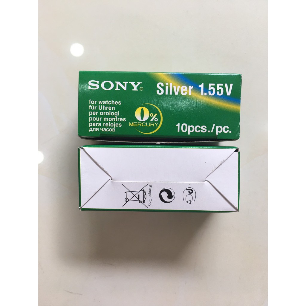 Hộp 10 viên pin Sony , Murata SR516SW 516 317 1,55V Nhật Bản
